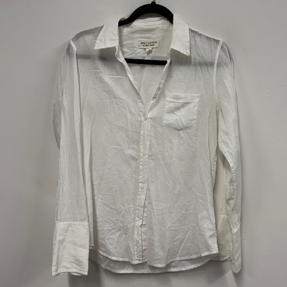 Nili Lotan Tops - Nili Lotan white cotton button down shirt S